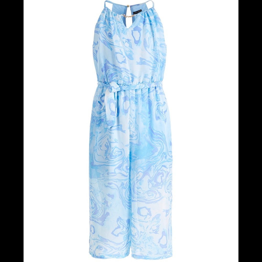 Sequin Hearts Big Girls Belted Jumpsuit